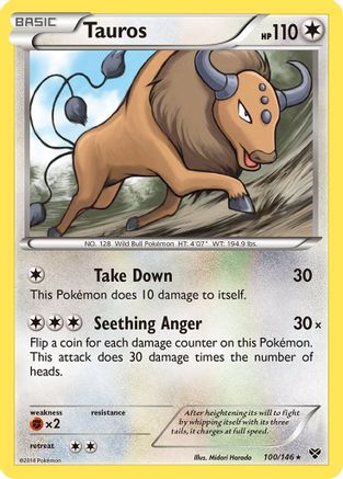Tauros (100/146) - XBS  - Rare - Reverse Holofoil
