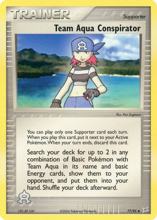 Team Aqua Conspirator (077) - TMVTA  - Uncommon - Reverse Holofoil