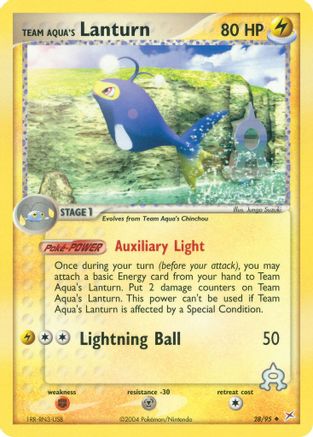 Team Aqua's Lanturn (028) - TMVTA  - Uncommon - Reverse Holofoil