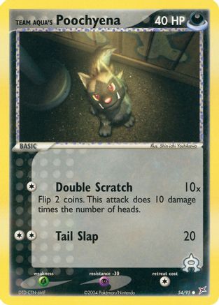 Team Aqua's Poochyena (054/95) - TMVTA  - Common - Reverse Holofoil