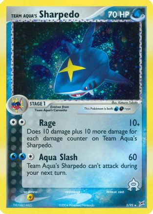 Team Aqua's Sharpedo (005/95) - TMVTA  - Holo Rare - Reverse Holofoil