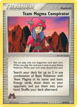Team Magma Conspirator (082/95) - TMVTA  - Uncommon - Reverse Holofoil