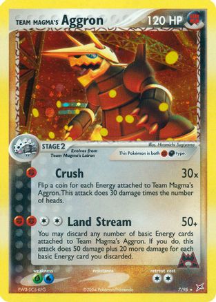 Team Magma's Aggron (007/95) - TMVTA  - Holo Rare - Holofoil