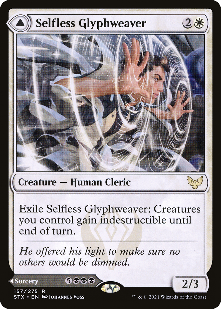 Selfless Glyphweaver // Deadly Vanity (STX-157) - rare - Foil