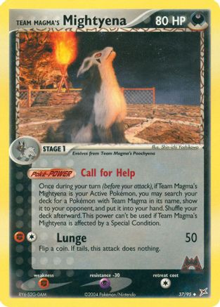 Team Magma's Mightyena (037/95) - TMVTA  - Uncommon - Reverse Holofoil