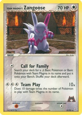 Team Magma's Zangoose (023) - TMVTA  - Rare - Reverse Holofoil