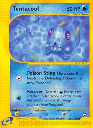 Tentacool (113/147) - A  - Common - Reverse Holofoil