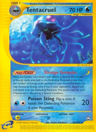 Tentacruel (038) - A  - Rare - Reverse Holofoil