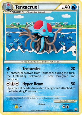 Tentacruel (050/102) - T  - Uncommon - Reverse Holofoil