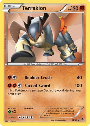 Terrakion (063) - EP  - Holo Rare - Reverse Holofoil