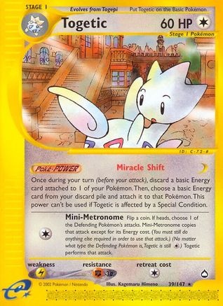 Togetic (039) - A  - Rare - Reverse Holofoil