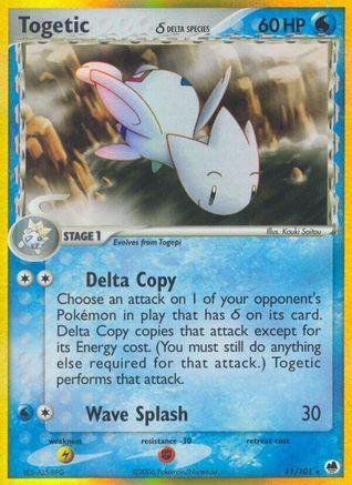 Togetic (Delta Species) (011/101) - DF  - Holo Rare - Reverse Holofoil