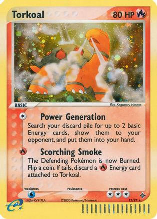 Torkoal (012) - D  - Holo Rare - Holofoil