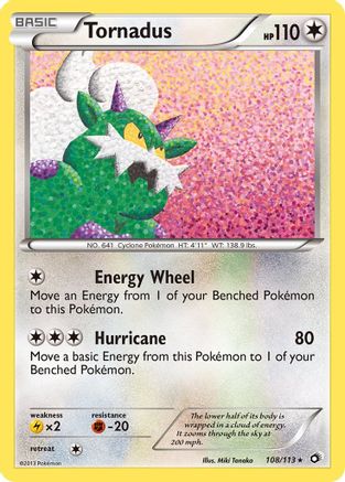 Tornadus (108) - LT  - Holo Rare - Reverse Holofoil