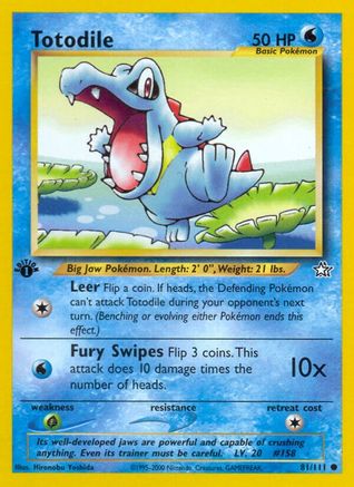 Totodile (81) (081/111) - NG  - Common - 1st Edition