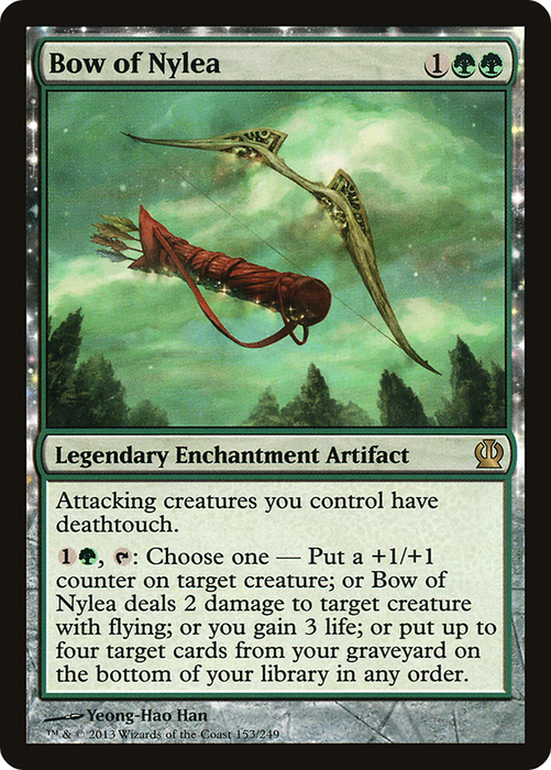 Bow of Nylea (THS-153) - rare: (enchantment) - Foil