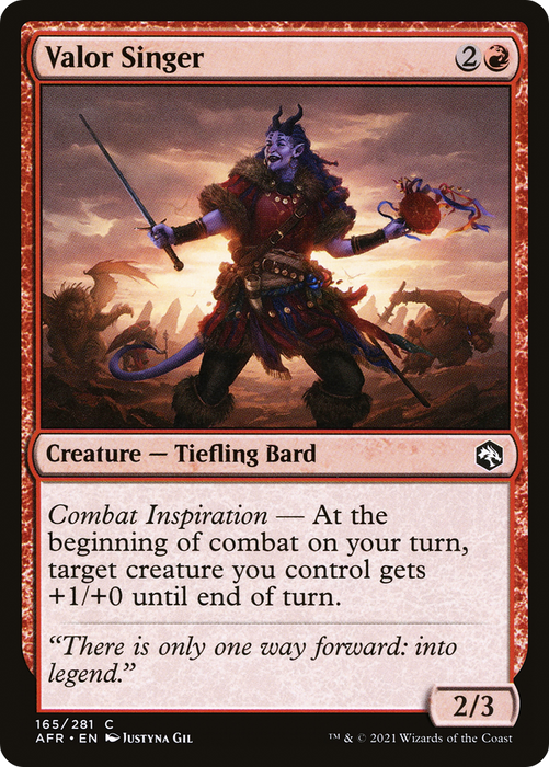 Valor Singer (AFR-165) - common
