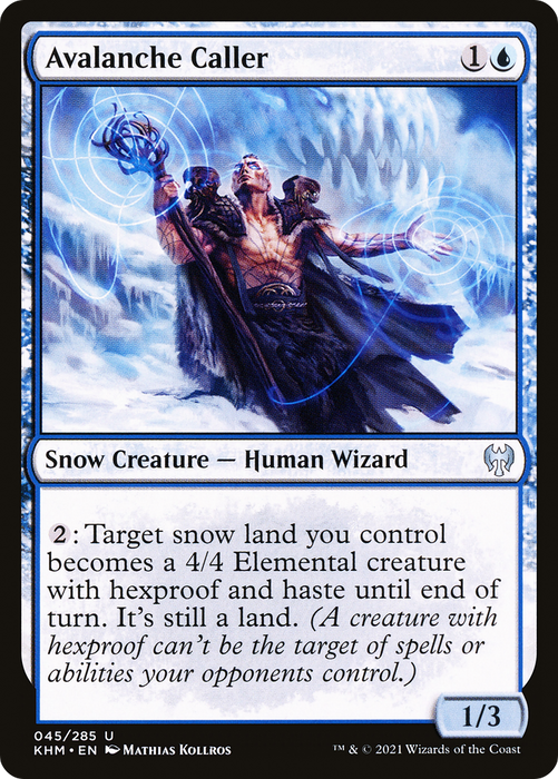 Avalanche Caller (KHM-045) - uncommon: (snow) - Foil