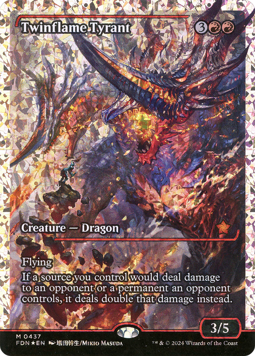 Twinflame Tyrant (FDN-437) - mythic: (Showcase) - Foil