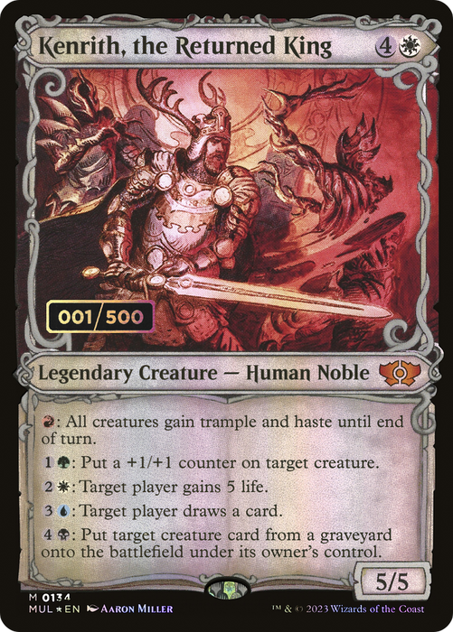 Kenrith, the Returned King (MUL-134Z) - mythic: (Showcase) - Foil
