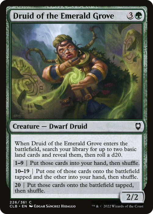 Druid of the Emerald Grove (CLB-226) - common - Foil