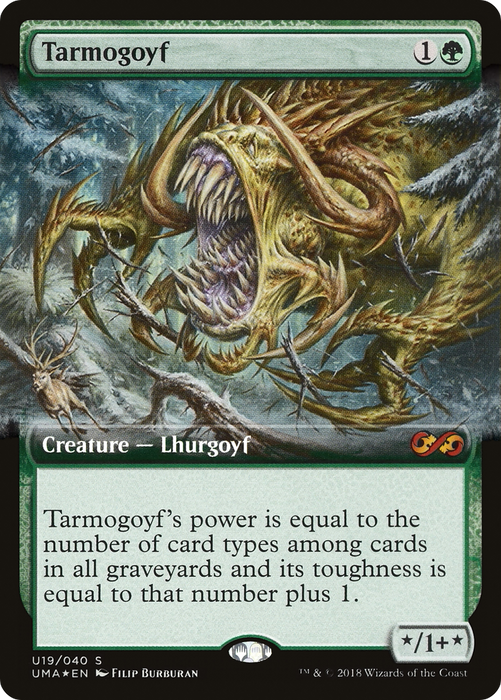 Tarmogoyf (UMA:BT-U19) - mythic: (Extended Art) - Foil