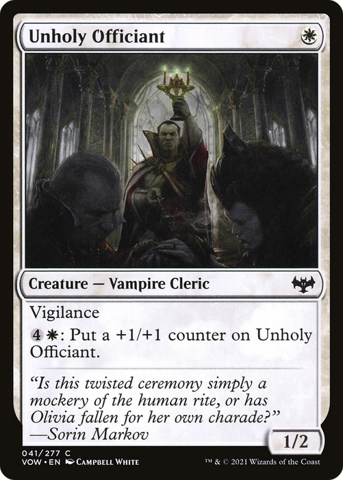 Unholy Officiant (VOW-041) - common - Foil
