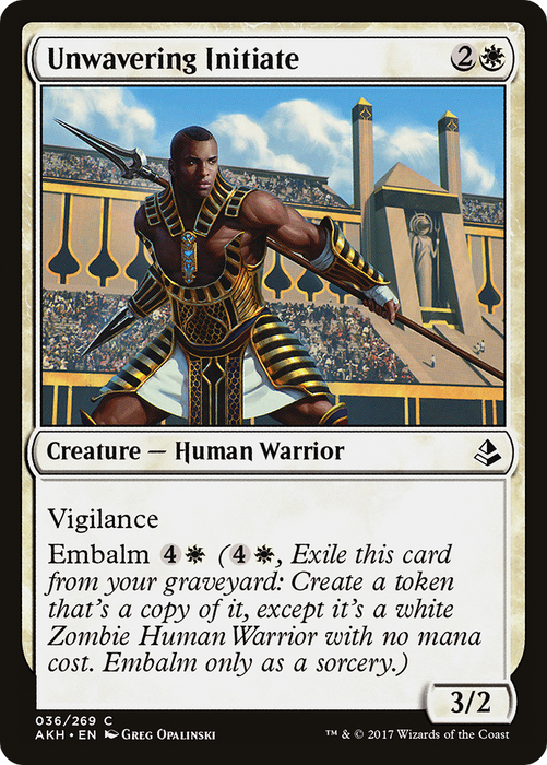 Unwavering Initiate (AKH-036) - common - Foil