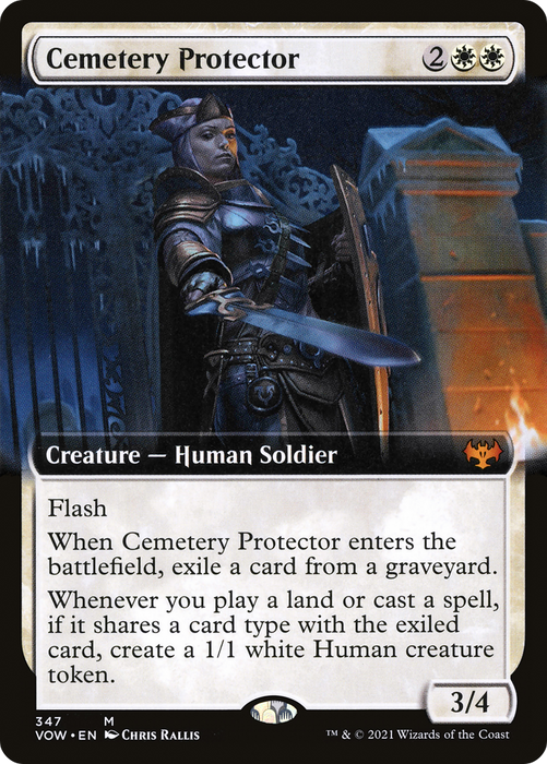 Cemetery Protector (VOW-347) - mythic: (Extended Art) - Foil