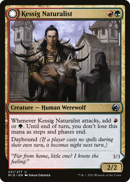 Kessig Naturalist // Lord of the Ulvenwald (MID-231) - uncommon: (Double Faced Transform)