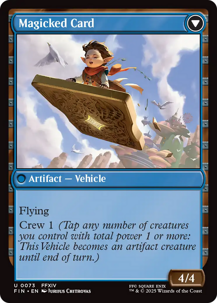 Sidequest: Card Collection // Magicked Card (FIN-073) - uncommon: (enchantment) - Foil
