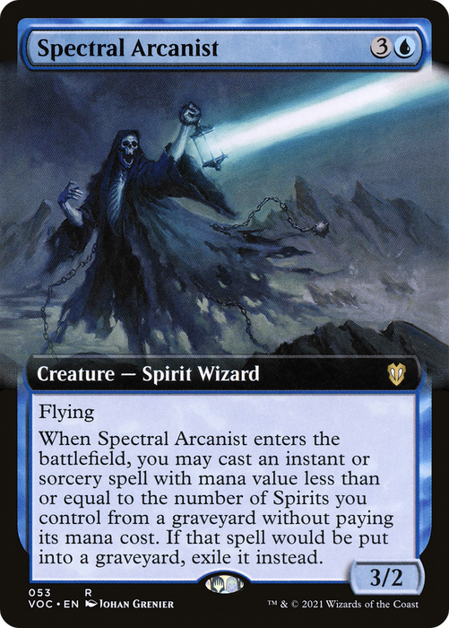 Spectral Arcanist (VOC-053) - rare: (Extended Art)