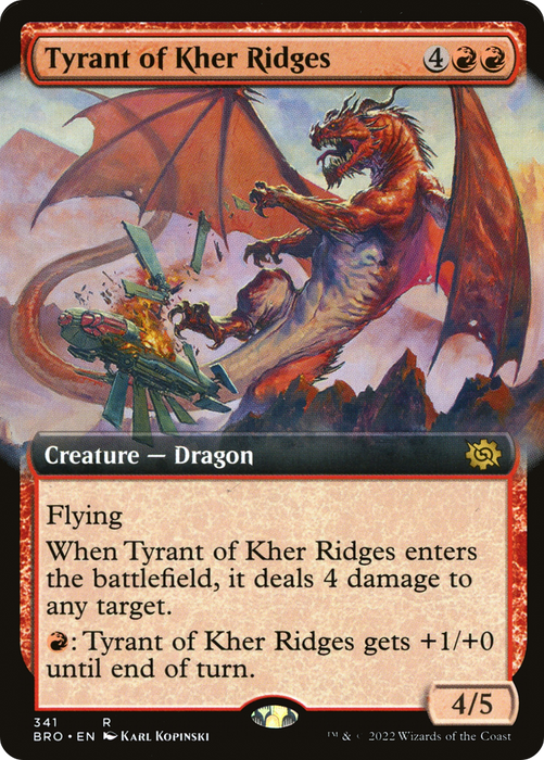 Tyrant of Kher Ridges (BRO-341) - rare: (Extended Art) - Foil