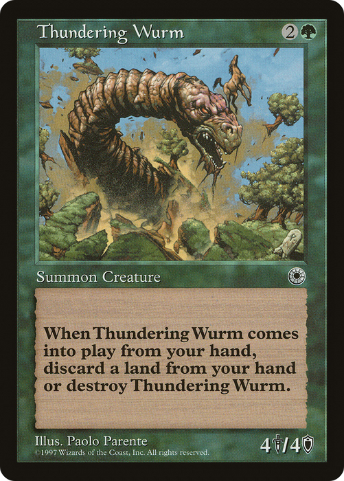 Thundering Wurm (POR-189) - rare