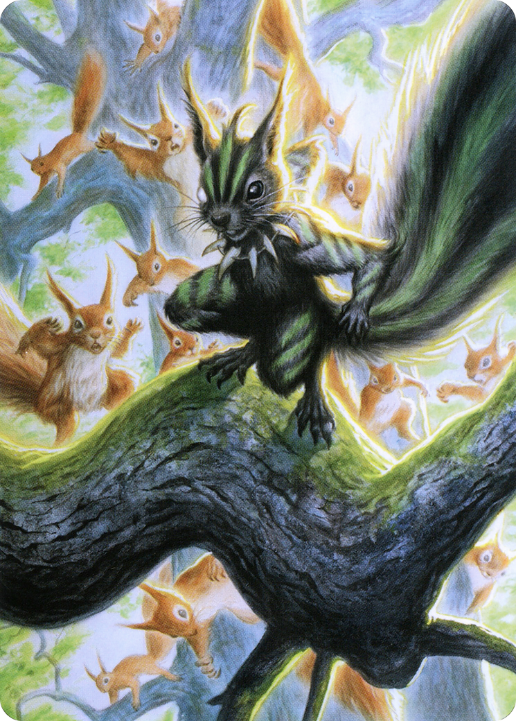 Chatterfang, Squirrel General // Chatterfang, Squirrel General (AMH2-067) - common (Borderless) - Foil