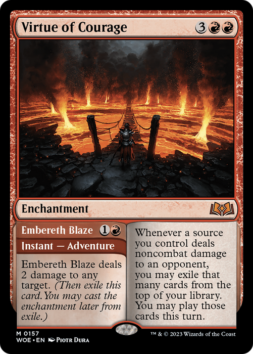 Virtue of Courage // Embereth Blaze (WOE-157) - mythic