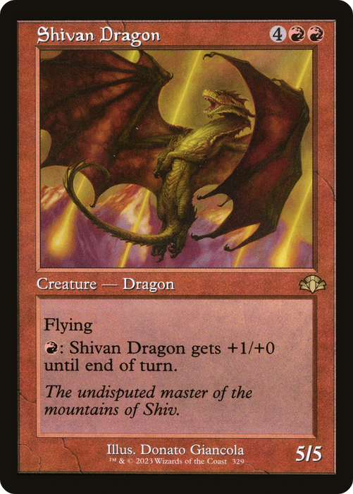 Shivan Dragon (DMR-329) - rare - Foil