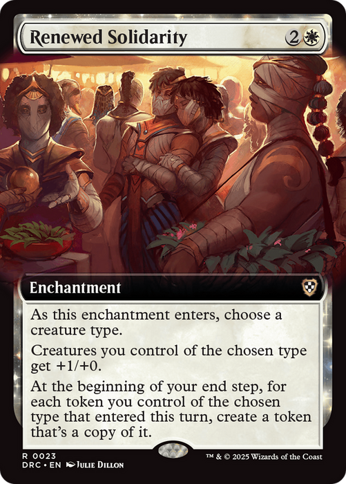 Renewed Solidarity (DRC-023) - rare: (enchantment, Extended Art)