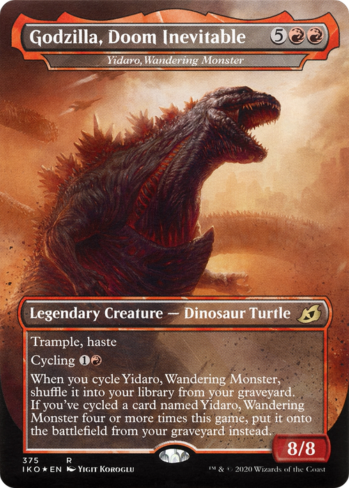 Yidaro, Wandering Monster (IKO-375) - rare / Godzilla, Doom Inevitable (Borderless) - Foil