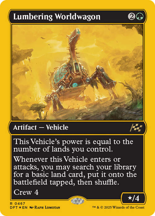 Lumbering Worldwagon (DFT-467) - rare - Foil