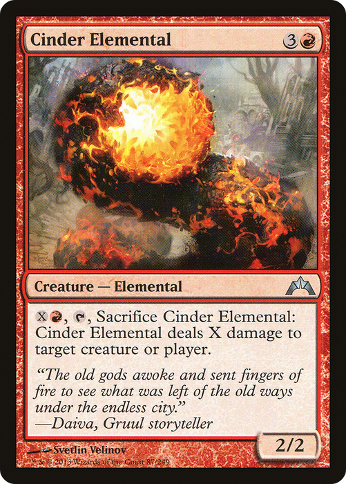 Cinder Elemental (GTC-087) - uncommon - Foil