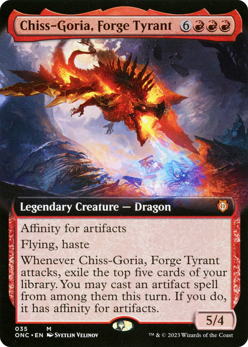 Chiss-Goria, Forge Tyrant (ONC-035) - mythic: (Extended Art) - Foil