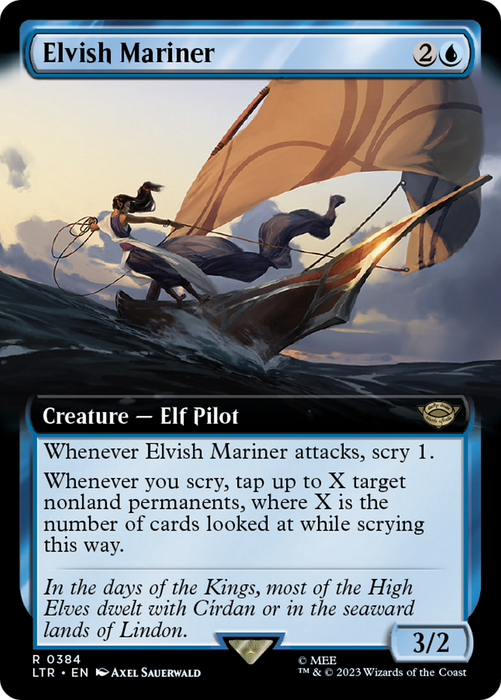 Elvish Mariner (LTR-384) - rare: (Extended Art)