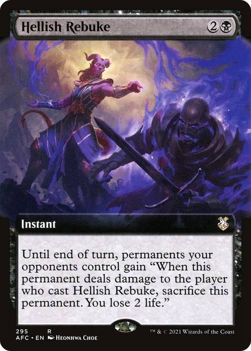Hellish Rebuke (AFC-295) - rare: (Extended Art)