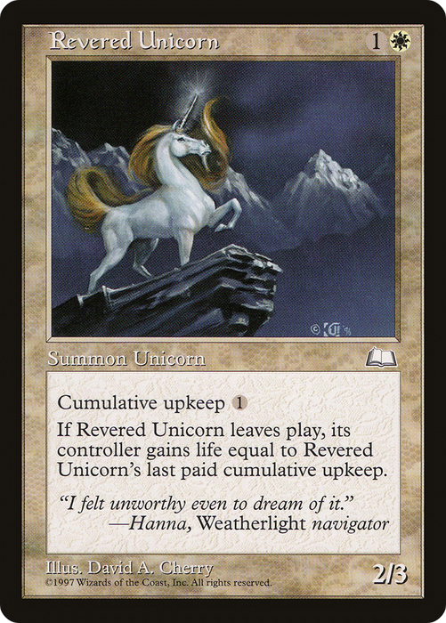 Revered Unicorn (WTH-023) - uncommon