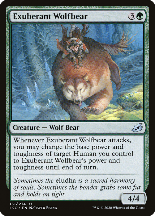 Exuberant Wolfbear (IKO-151) - uncommon - Foil