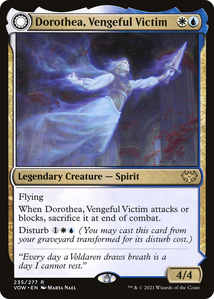 Dorothea, Vengeful Victim // Dorothea's Retribution (VOW-235) - rare: (Double Faced Transform) - Foil