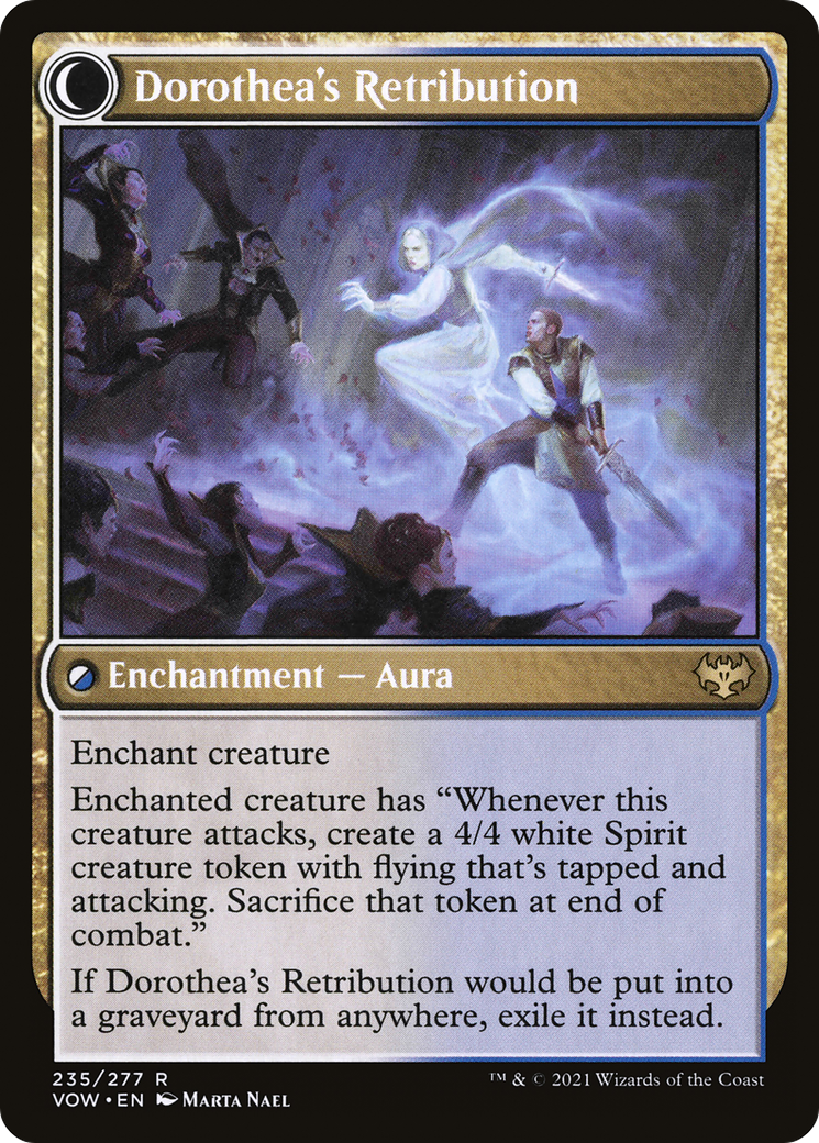Dorothea, Vengeful Victim // Dorothea's Retribution (VOW-235) - rare: (Double Faced Transform) - Foil