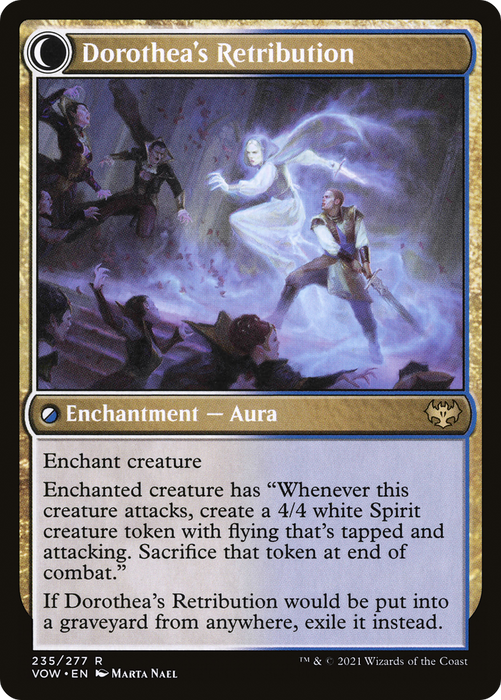 Dorothea, Vengeful Victim // Dorothea's Retribution (VOW-235) - rare: (Double Faced Transform) - Foil