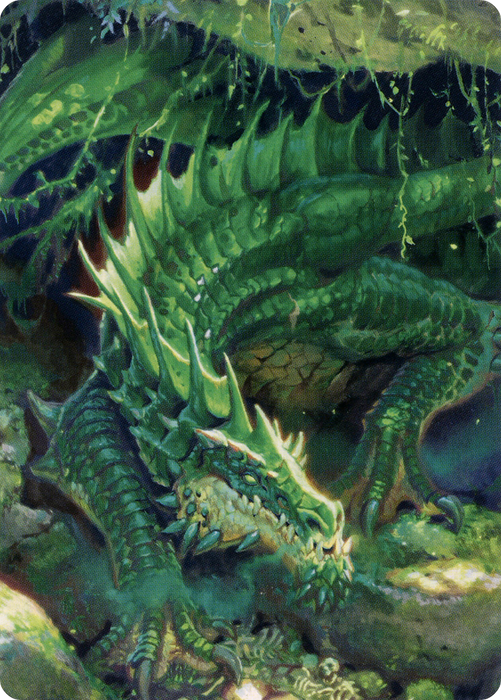 Lurking Green Dragon // Lurking Green Dragon (ACLB-001) - common (Borderless)